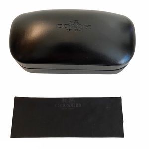 Coach hard shell sunglasses case black